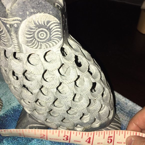 RARE Sandstone Owl Book ends Made in India - Gorgeous  office closet - Picture 5 of 10